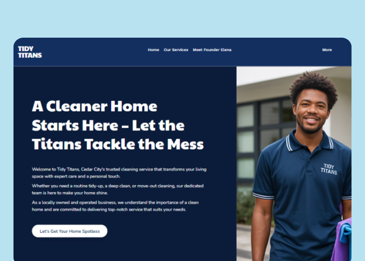 Revive Detailing landing page with the tagline 'Elevate the appearance and condition of your vehicle with Revive Detailing' with a picture of a shiny red car