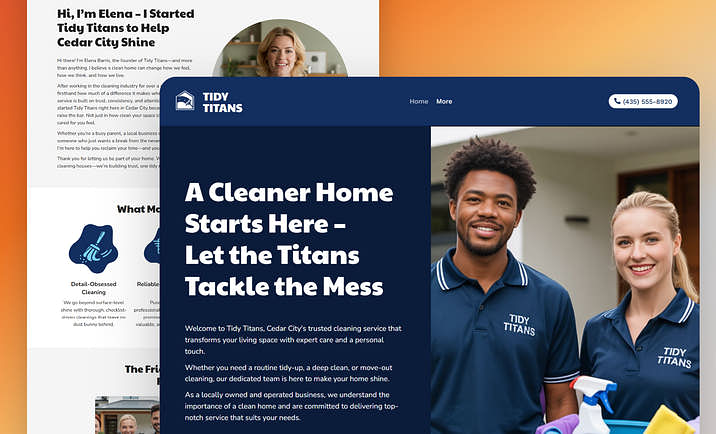 House Cleaning Website Builder