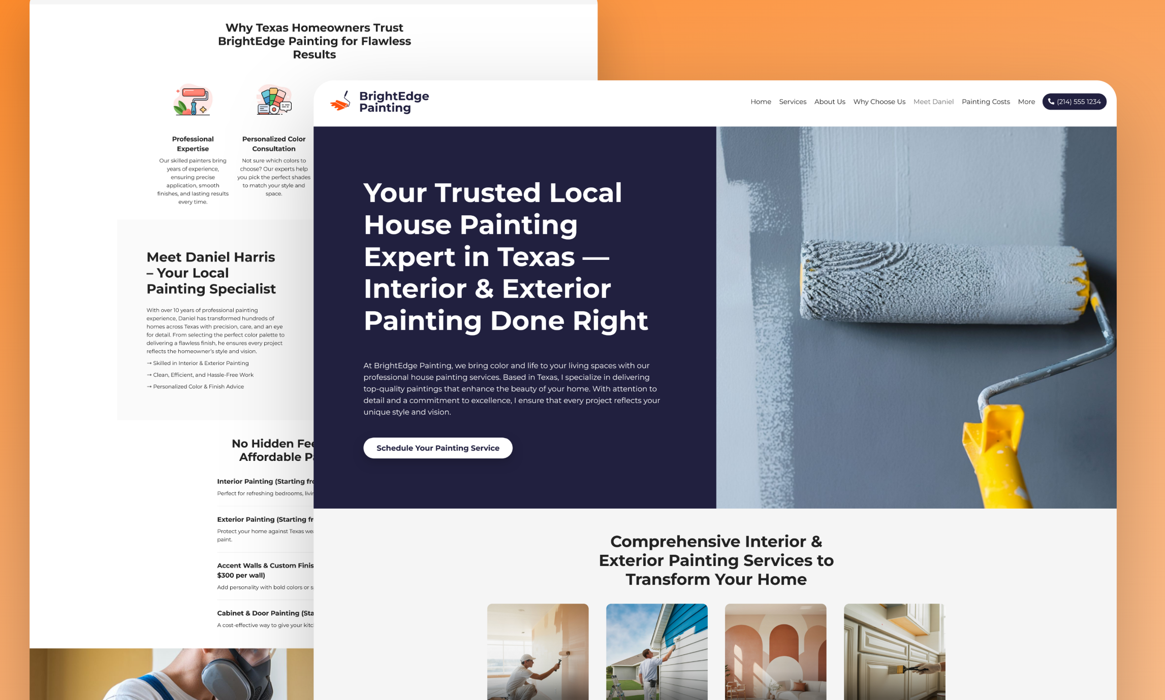 House painting website builder from Zarla.