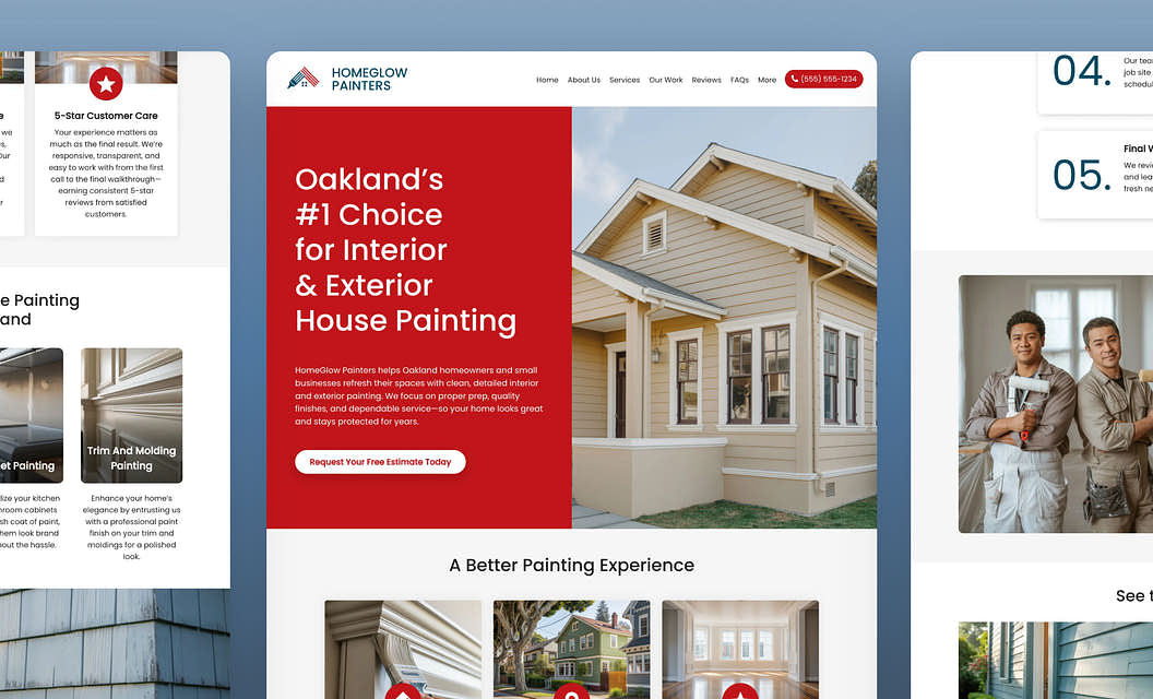 HomeGlow Painters Painter Website Template
