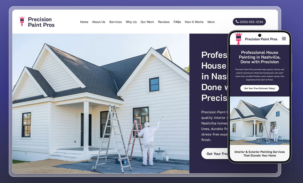 Precision Paint Pros Painter Website Template