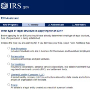 Identify your business.