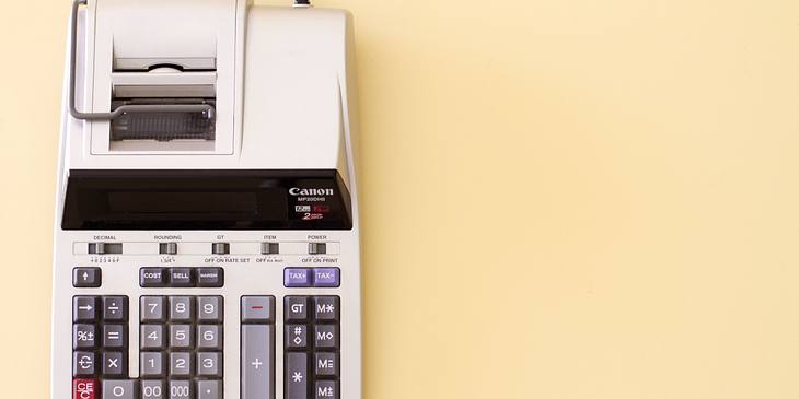Cash register used in a bookkeeping business