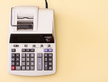 Cash register used in a bookkeeping business