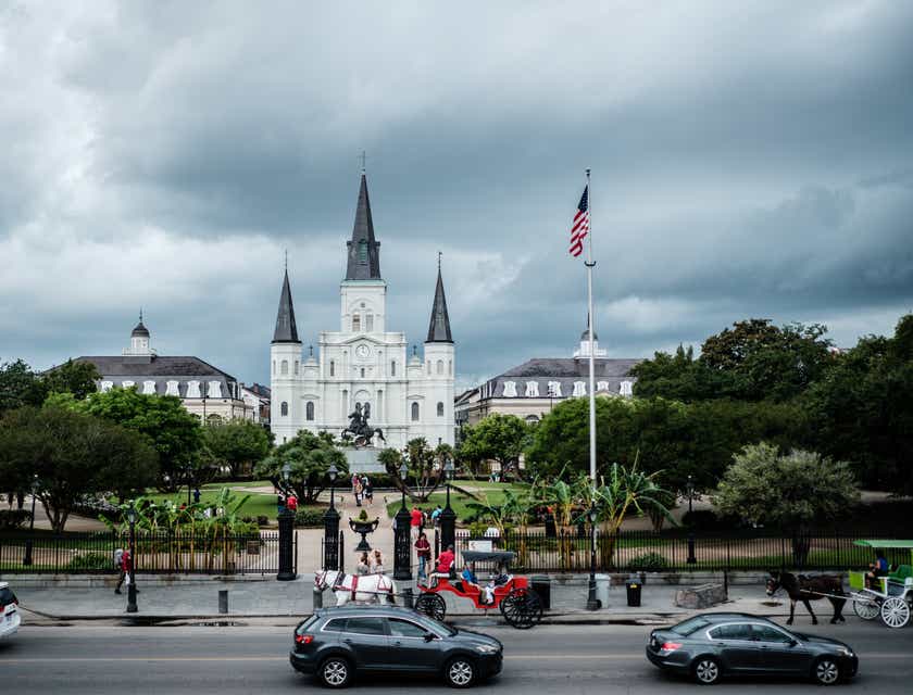 Vista del Jackson Square en Nueva Orleans, Luisiana.