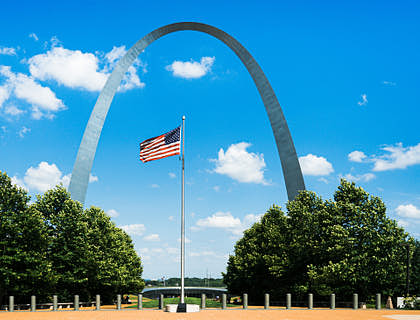 The Gateway Arch in St. Louis, Missouri.