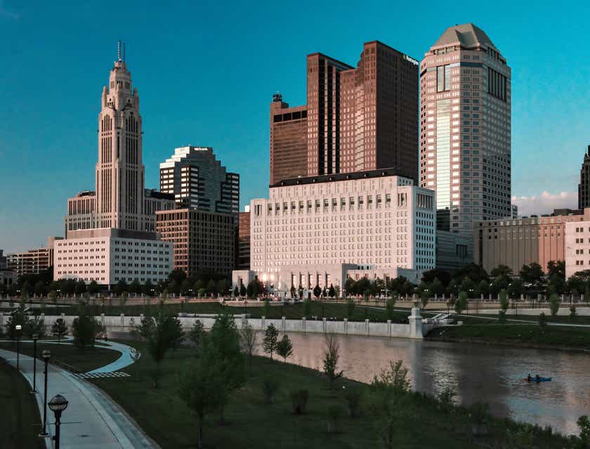 Fotografía de edificios de Columbus, Ohio.