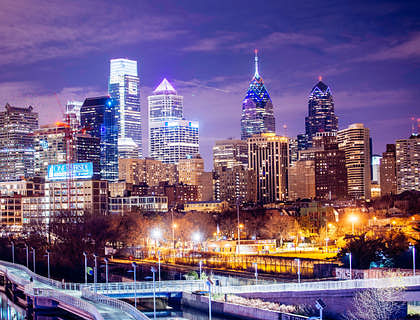 Buildings in Philadelphia, Pennsylvania.