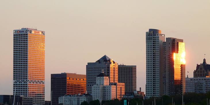 City skyline of Milwaukee, Wisconsin.