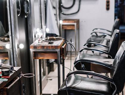 modern interior of a hair salon