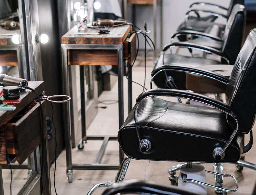 modern interior of a hair salon