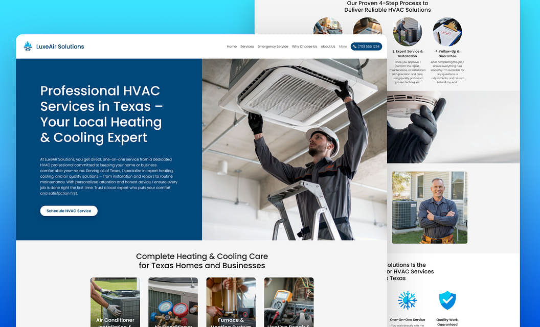 LuxeAir Solutions HVAC Website Template
