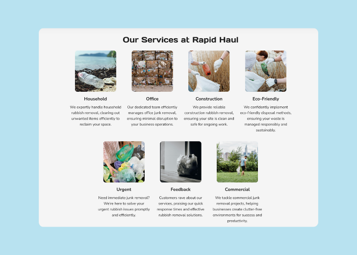 Spotless Touch landing page of a specific service titled 'Post Construction Cleaning' with a contact form on the side