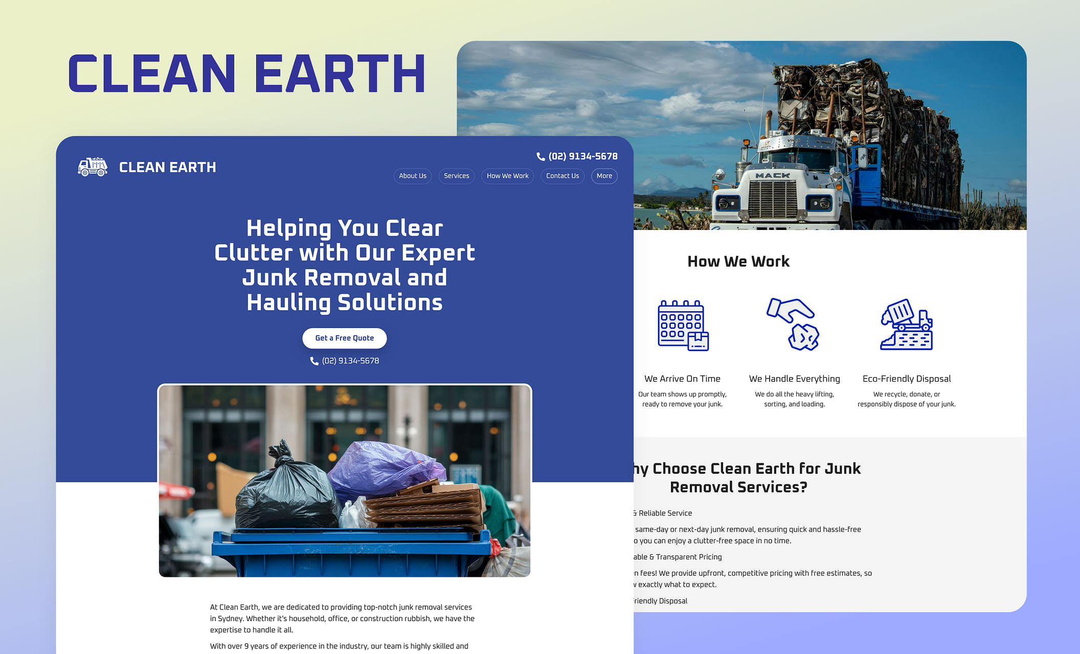 Junk Removal Website Templates HighQuality Designs to Launch Your
