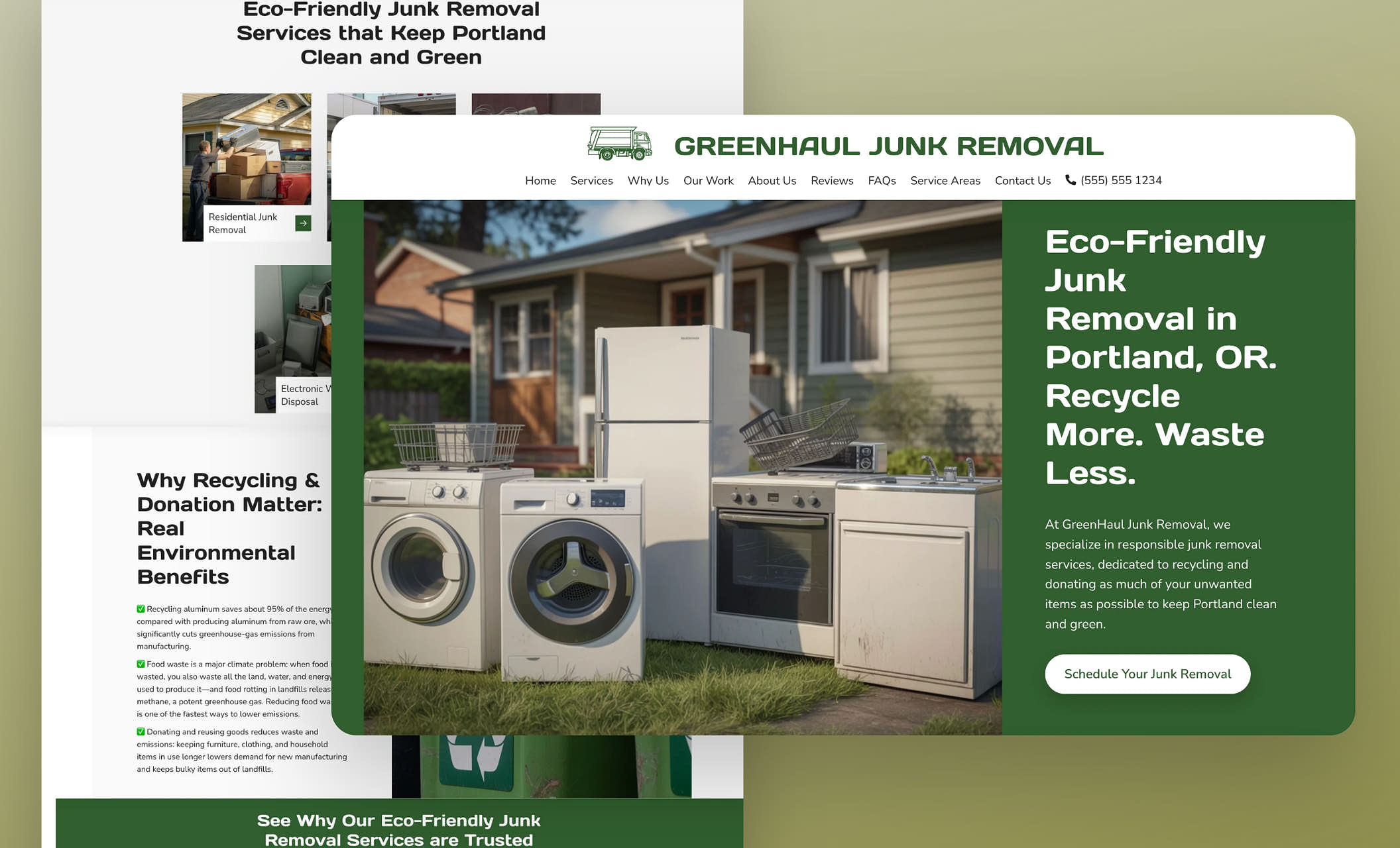 Junk Removal Website Templates HighQuality Designs to Launch Your
