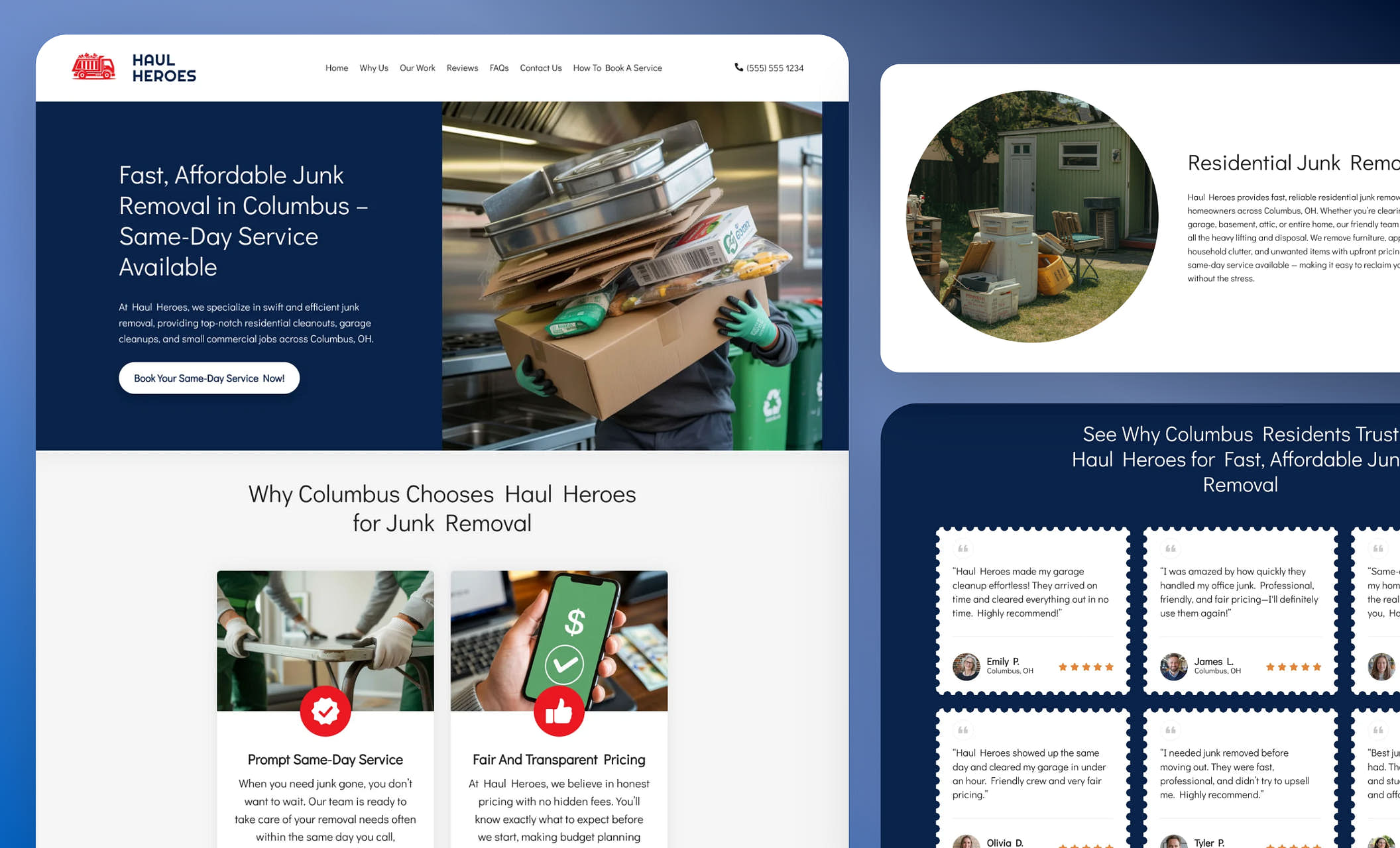 Junk Removal Website Templates HighQuality Designs to Launch Your