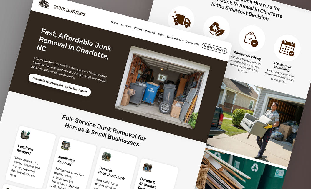 Junk Busters Junk Removal Website Template