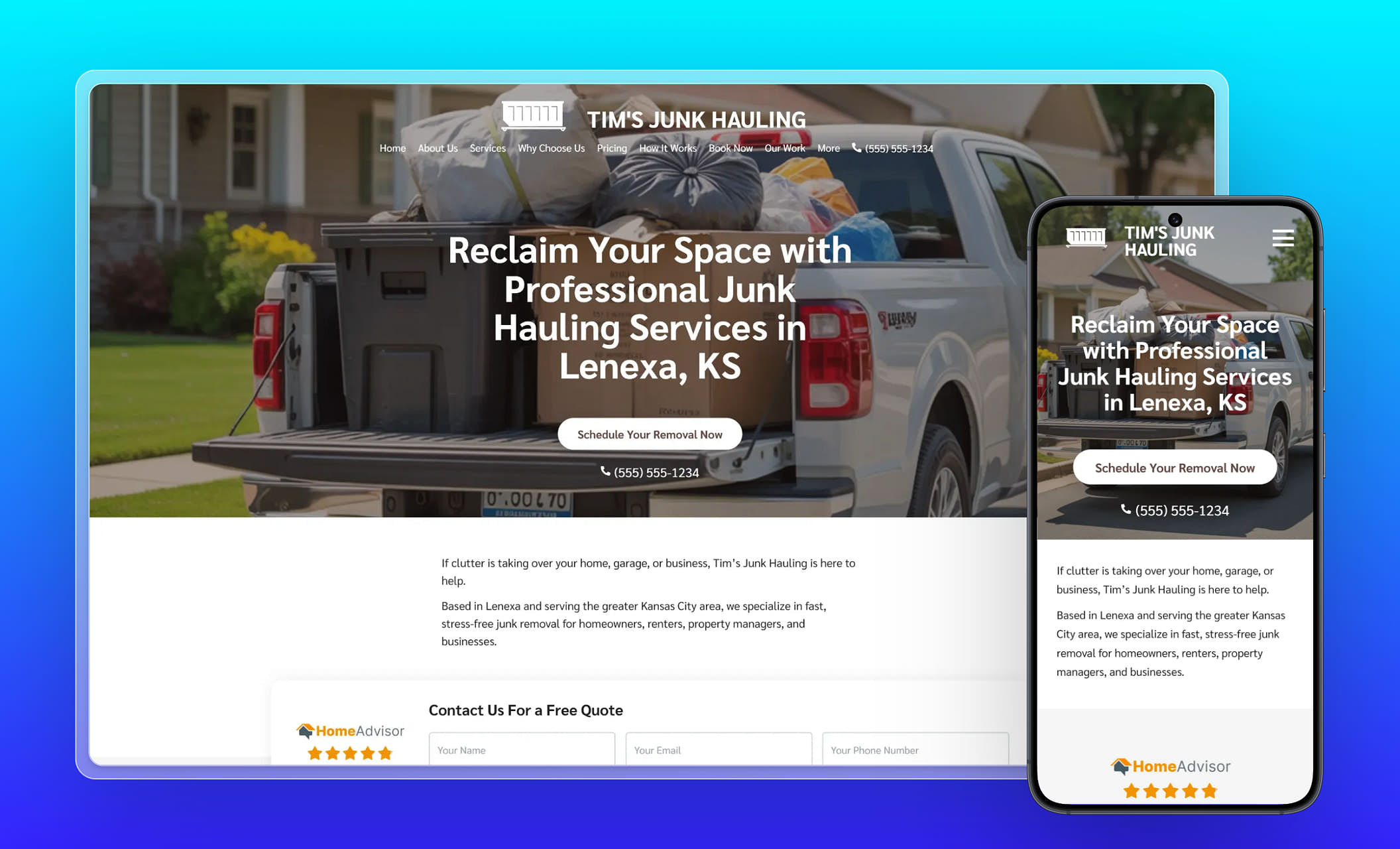 Junk Removal Website Templates HighQuality Designs to Launch Your