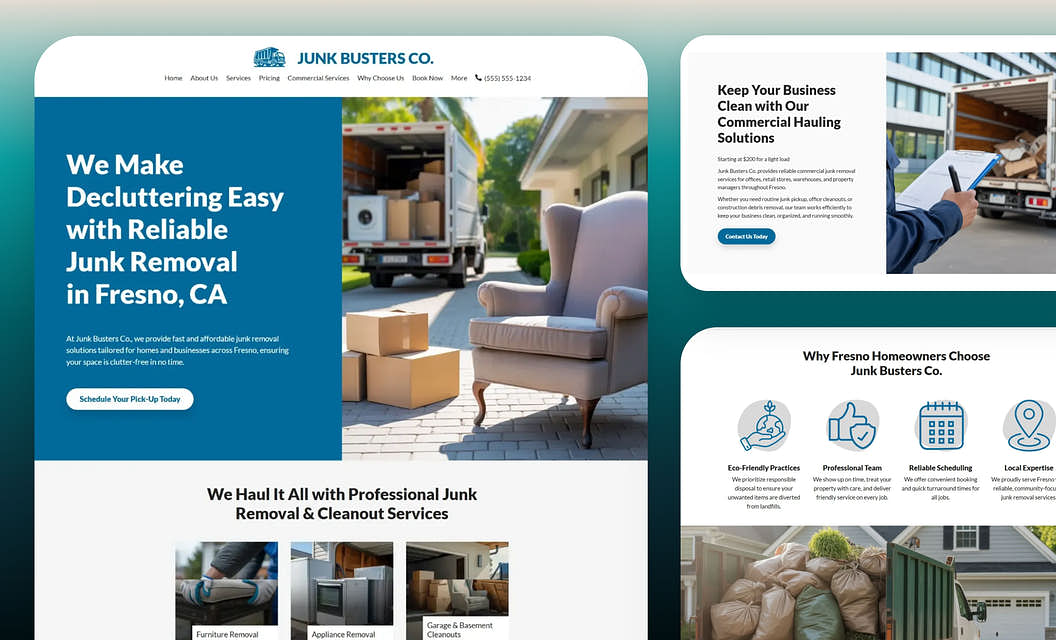 Junk Busters Co. Junk Removal Website Template