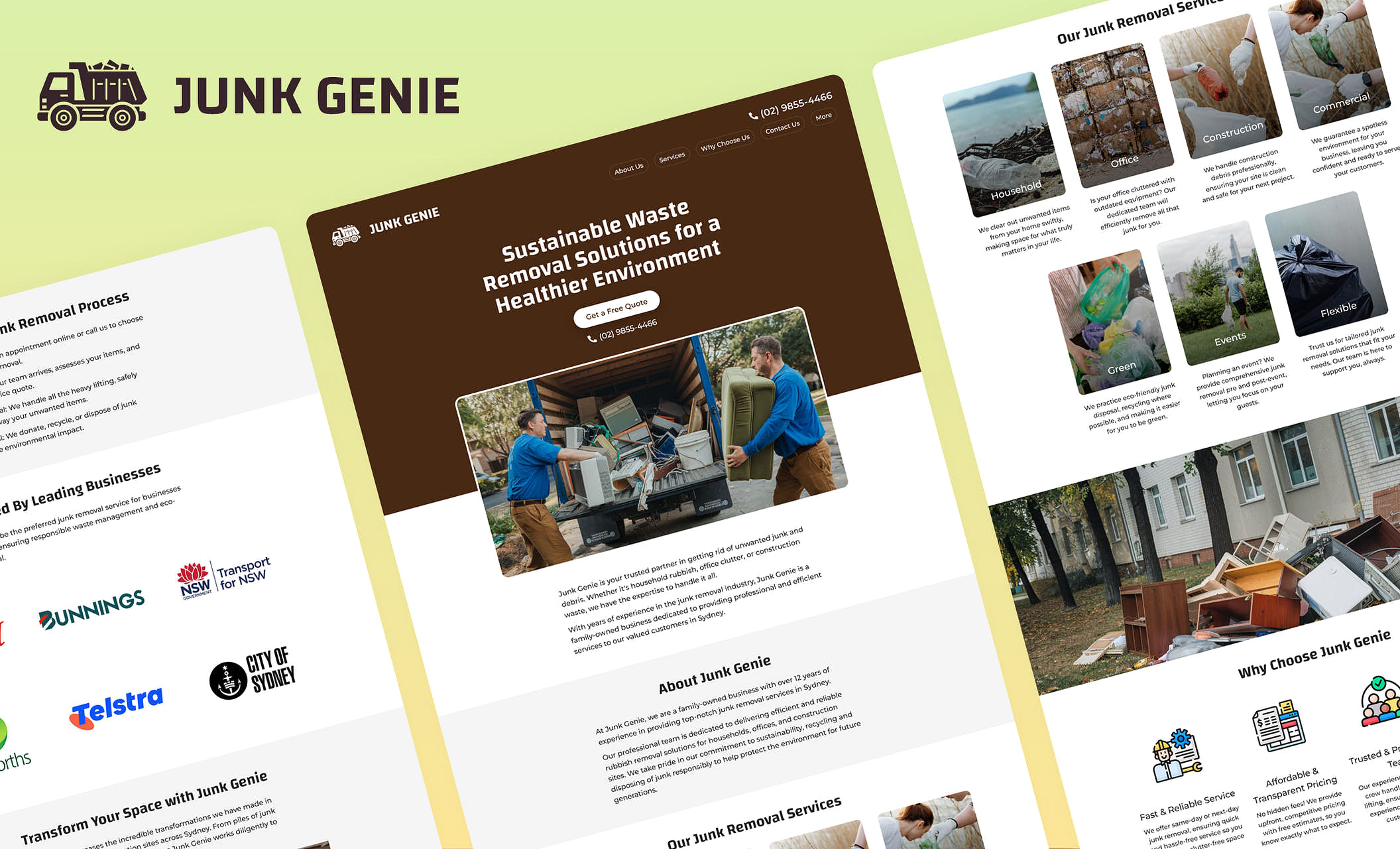 Junk Removal Website Templates HighQuality Designs to Launch Your