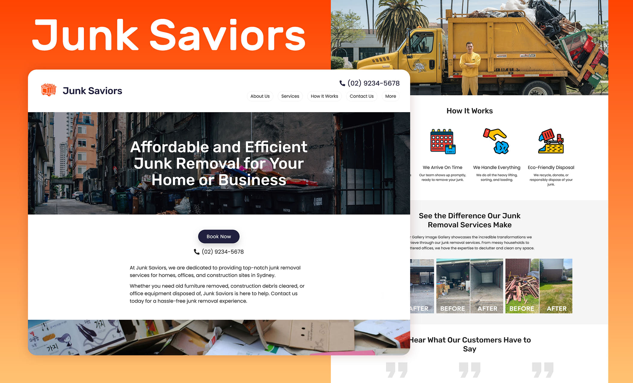 Junk Removal Website Templates HighQuality Designs to Launch Your