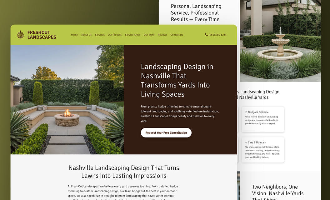 FreshCut Landscapes Landscaping Website Template