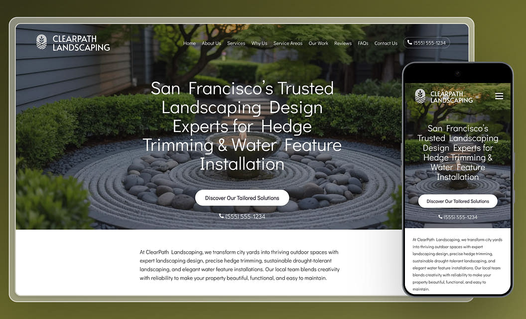 ClearPath Landscaping Landscaping Website Template