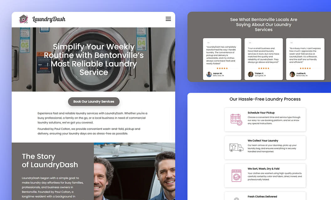 LaundryDash Laundry Website Template