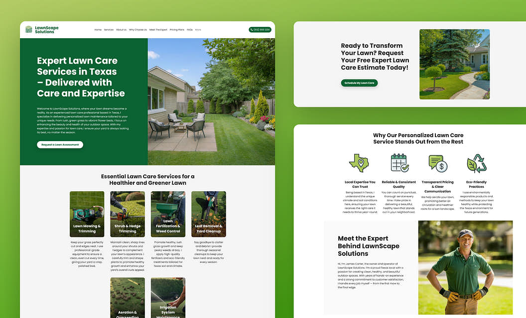 LawnScape Solutions Lawn Mowing Website Template