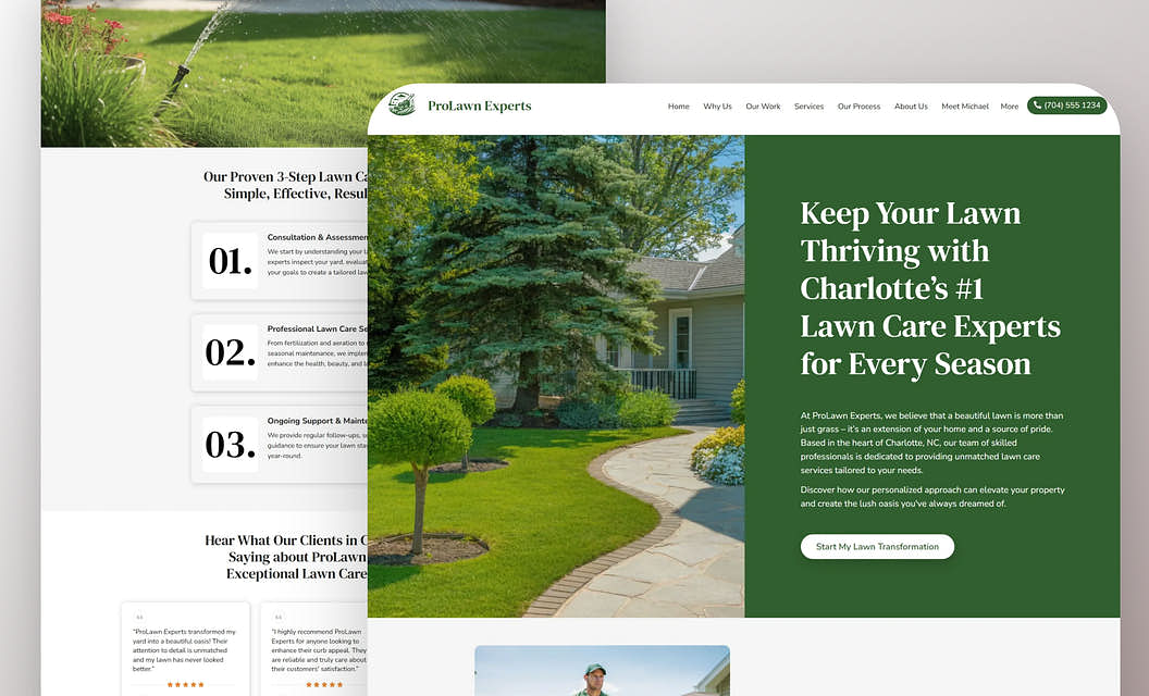 ProLawn Experts Lawn Mowing Website Template