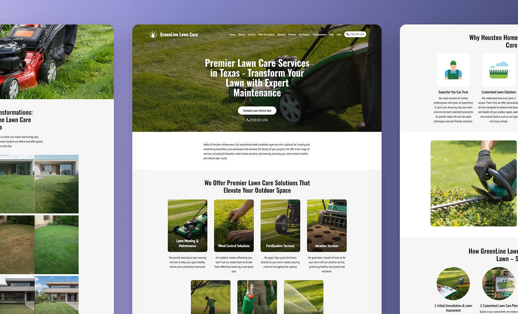 Lawn Care Web Templates