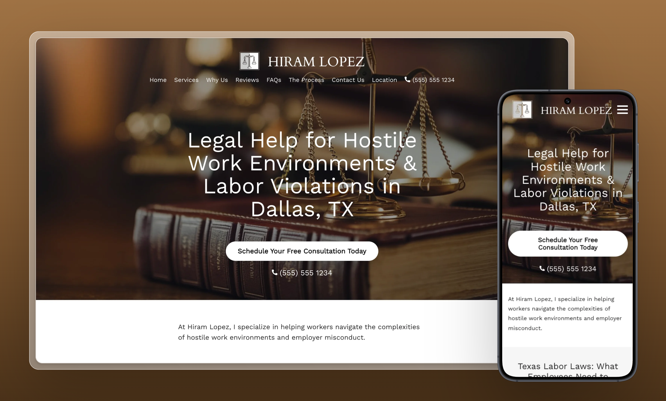 Preview of website template Hiram Lopez