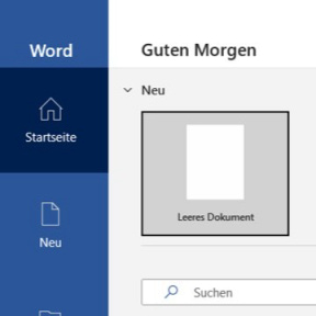 Öffnen Sie ein leeres Dokument.