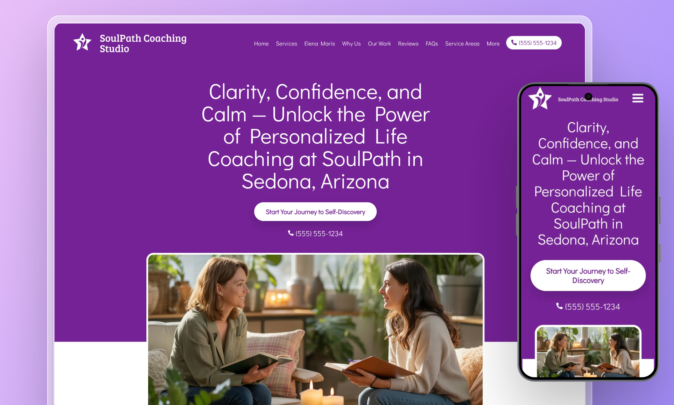 Preview of website template SoulPath Coaching Studio