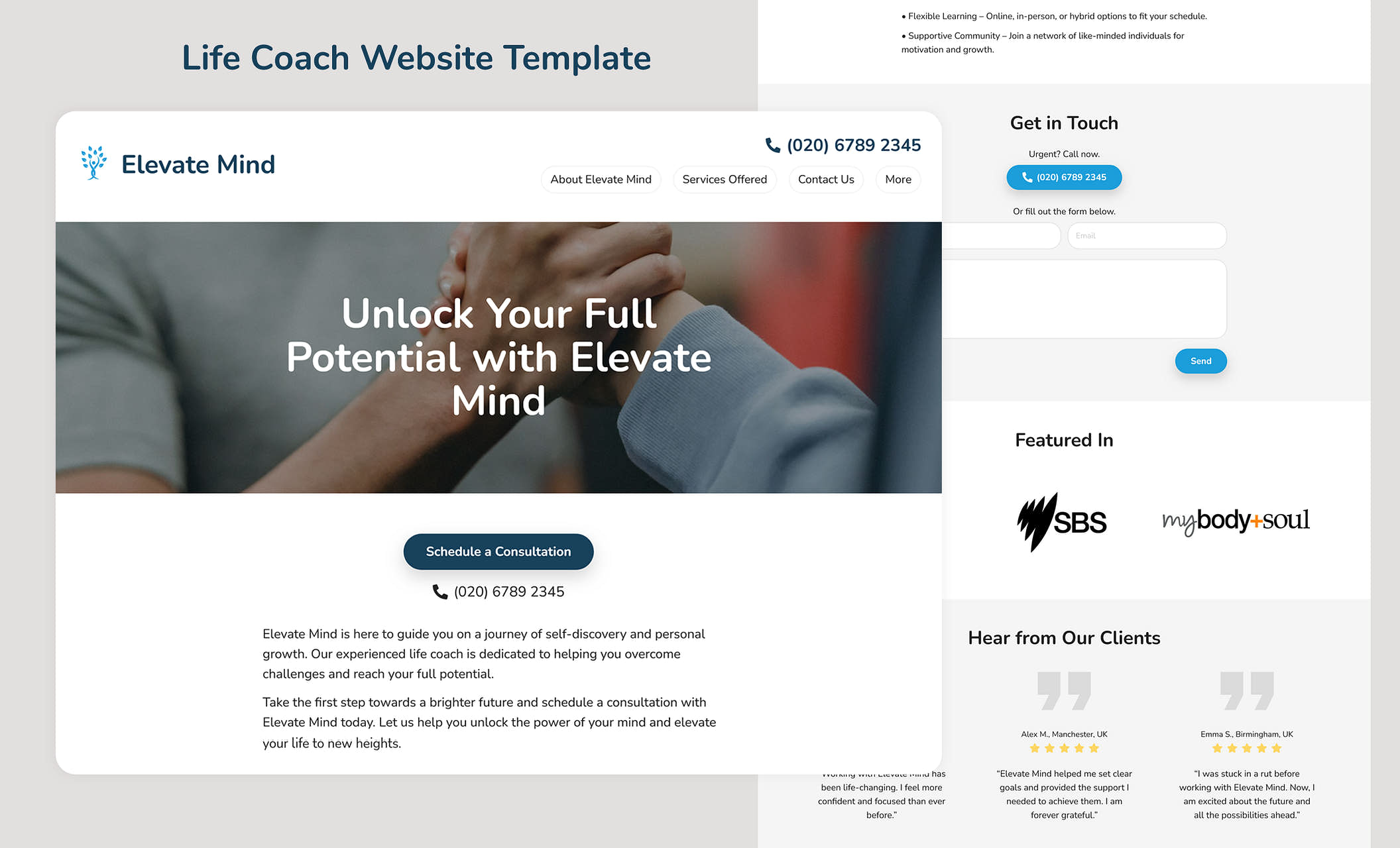 Free life coaching website templates for personal growth experts