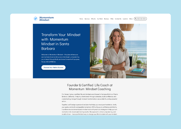 Revive Detailing landing page with the tagline 'Elevate the appearance and condition of your vehicle with Revive Detailing' with a picture of a shiny red car