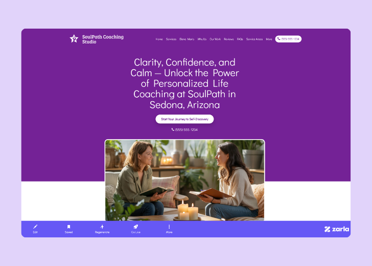 Screenshot of Zarla Editor's UI for selecting fonts and color palettes and uploading custom images