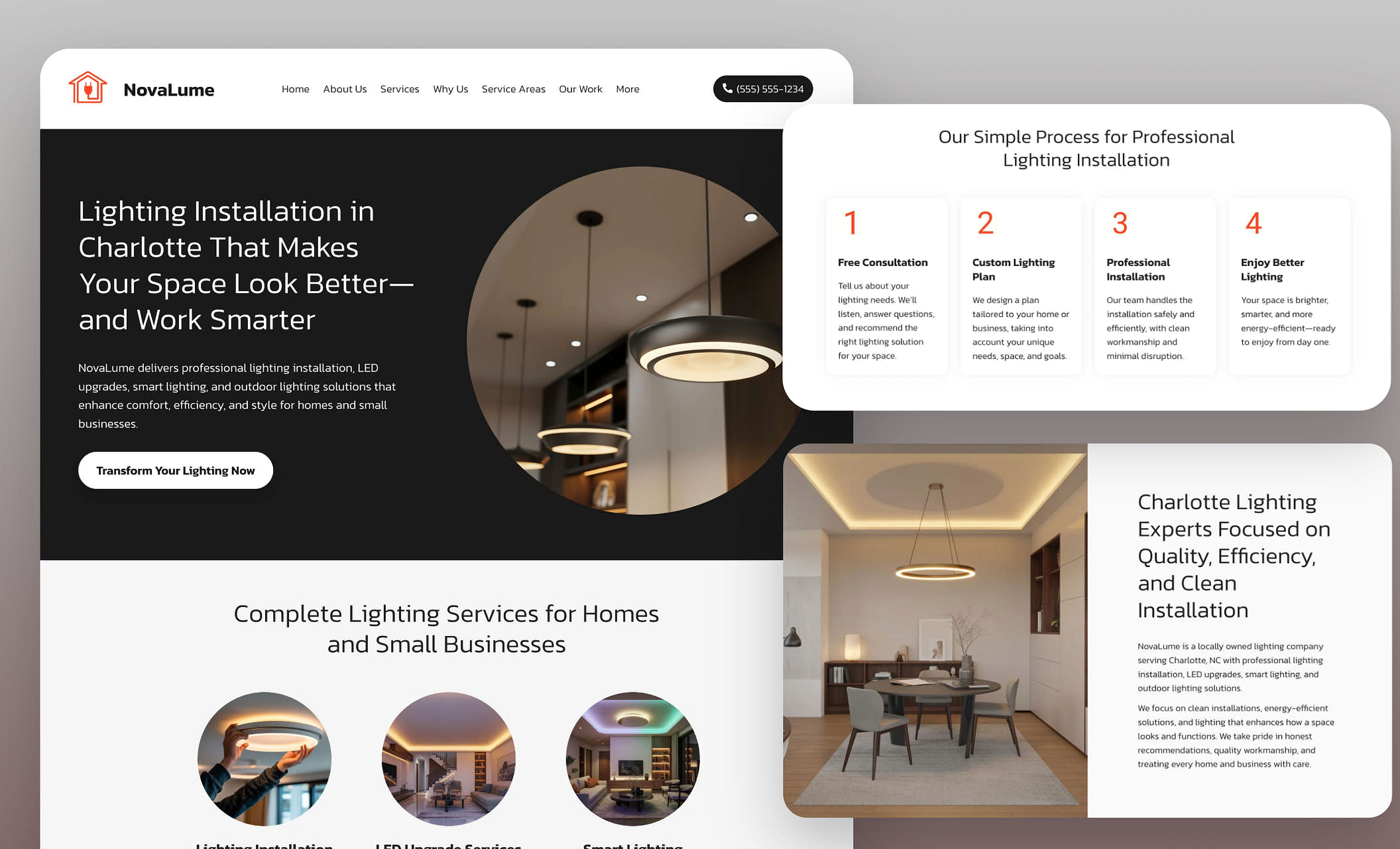 Best Lighting Installation Website Templates | Lighting Repair & Wiring ...