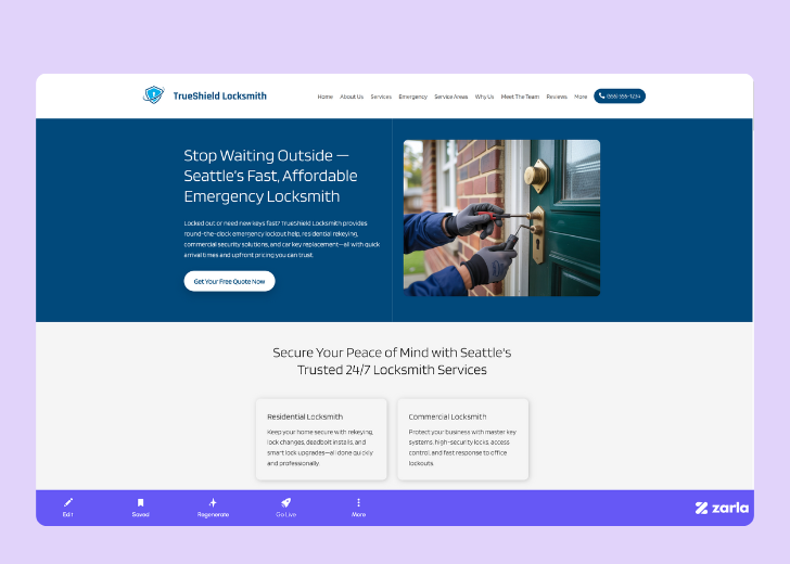 Screenshot of Zarla Editor's UI for selecting fonts and color palettes and uploading custom images