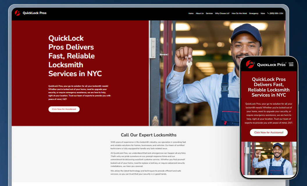 QuickLock Pros Locksmith Website Template