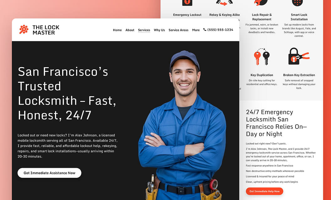 The Lock Master Locksmith Website Template