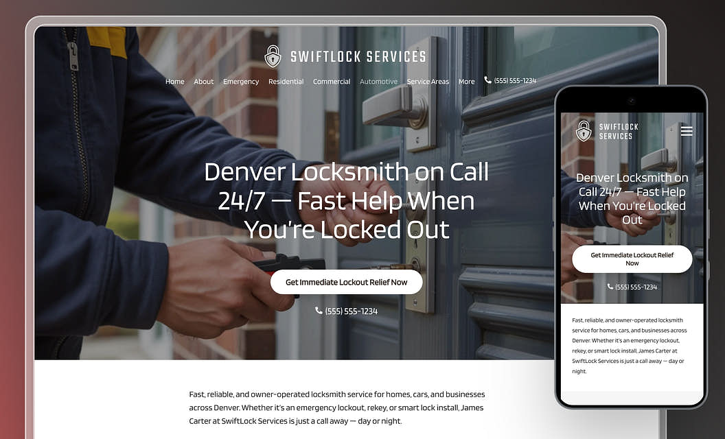 SwiftLock Services - Locksmith Website Template
