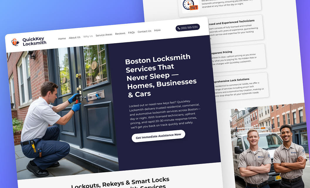QuickKey Locksmith - Locksmith Website Template
