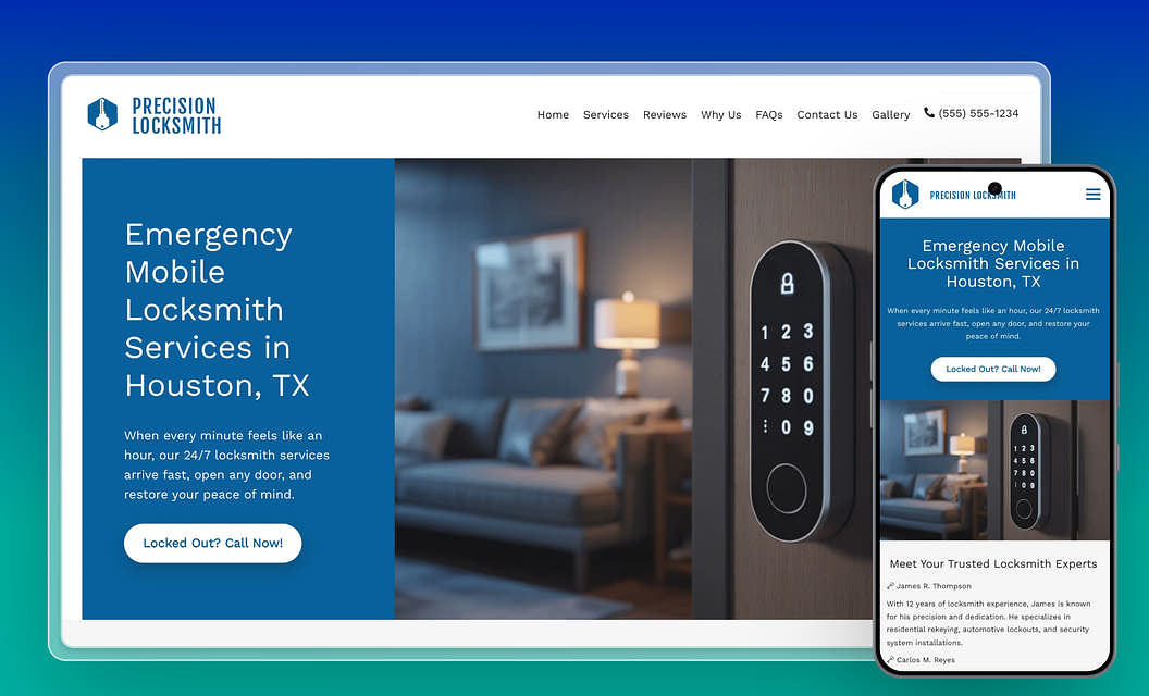 Precision Locksmith - Locksmith Website Template