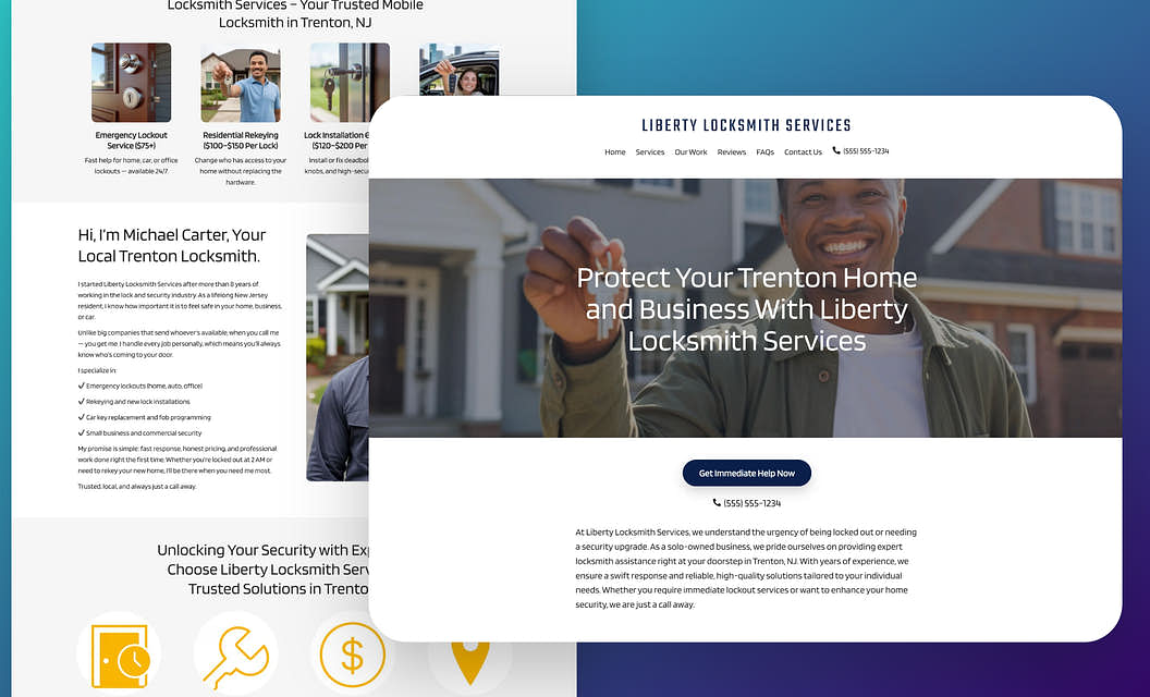 Liberty Locksmith Services - Locksmith Website Template