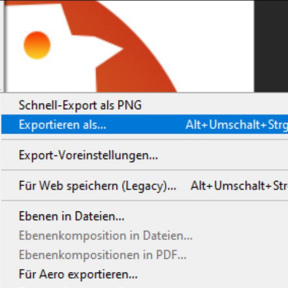Exportieren Sie Ihr Logo.