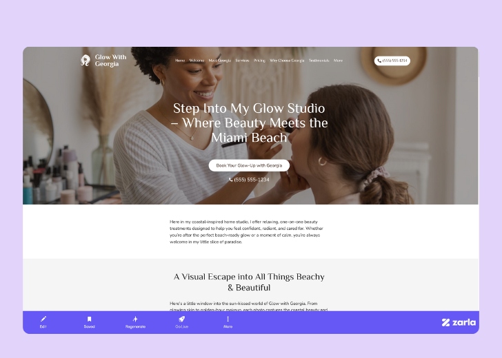 Screenshot of Zarla Editor's UI for selecting fonts and color palettes and uploading custom images