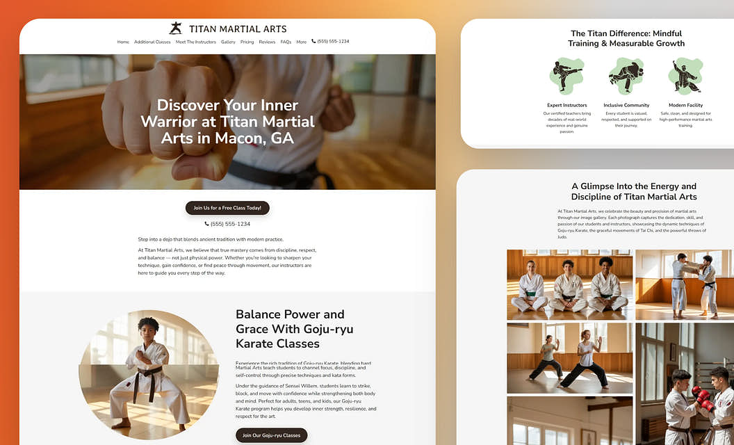 Titan Martial Arts Martial Arts Website Template
