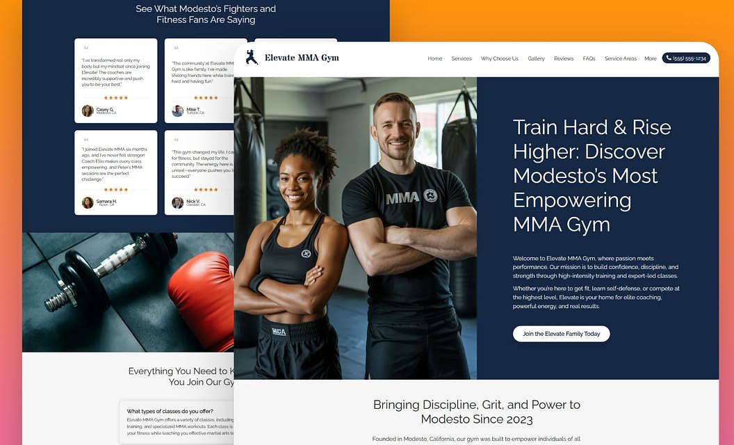Elevate MMA Gym Martial Arts Website Template