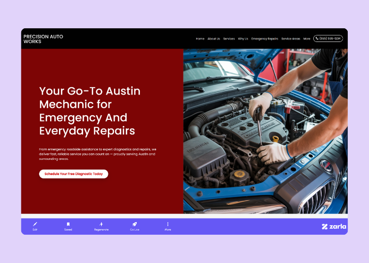 Screenshot of Zarla Editor's UI for selecting fonts and color palettes and uploading custom images
